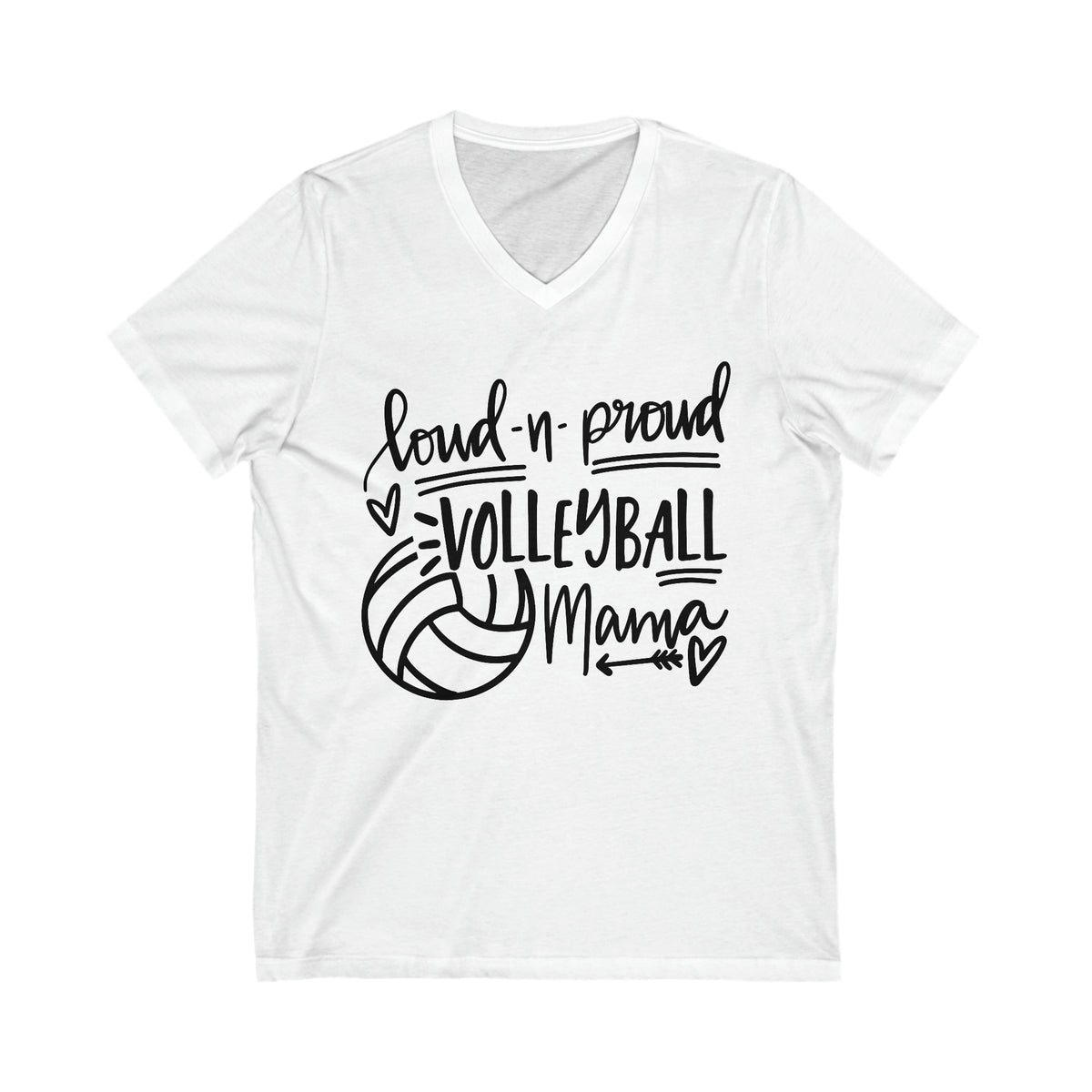 Hazel Blues® |  Loud & Proud Volleyball Graphic V-Neck Tee