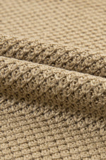 Hazel Blues® |  Solid Color Turtleneck Short Sleeve Sweater