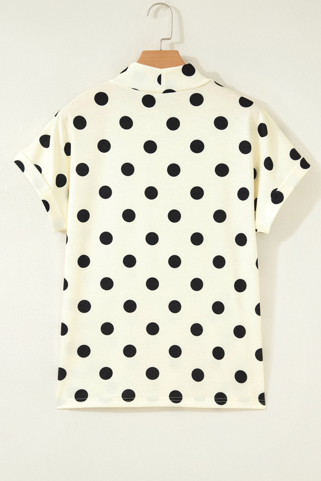 Print High Polka Dot Neck Dolman Top | Polka Dot Top