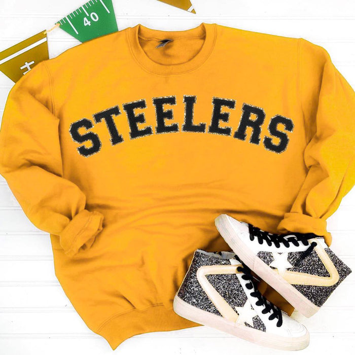 Hazel Blues® | Game Day Patch Sweatshirt: STEELERS