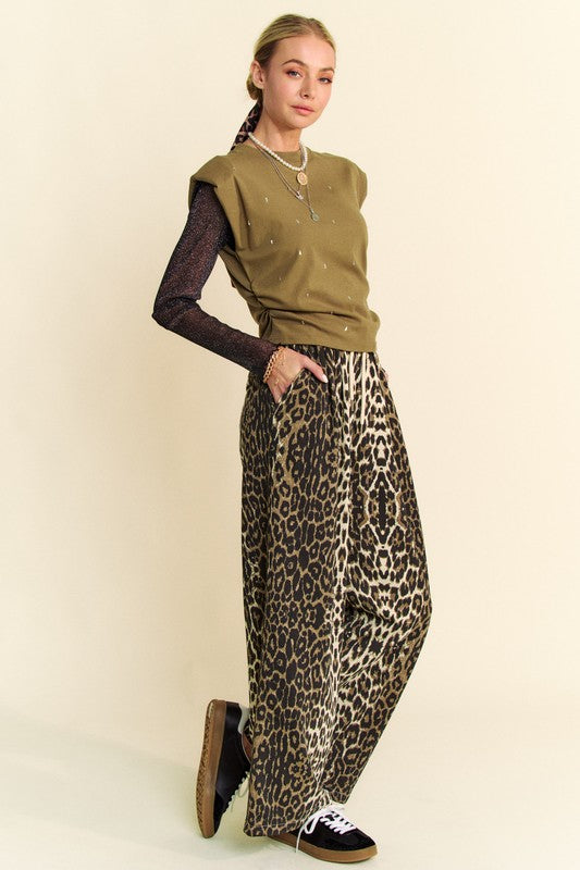 Hazel Blues® |  Davi & Dani Leopard Wide Leg Pants