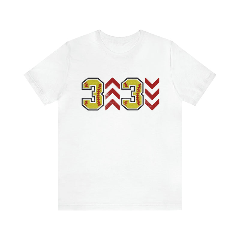 Hazel Blues® |  Adult: 3 Up 3 Down Softball Graphic Tee