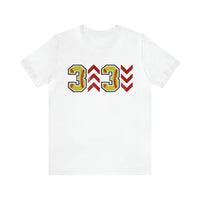 Hazel Blues® |  Adult: 3 Up 3 Down Softball Graphic Tee