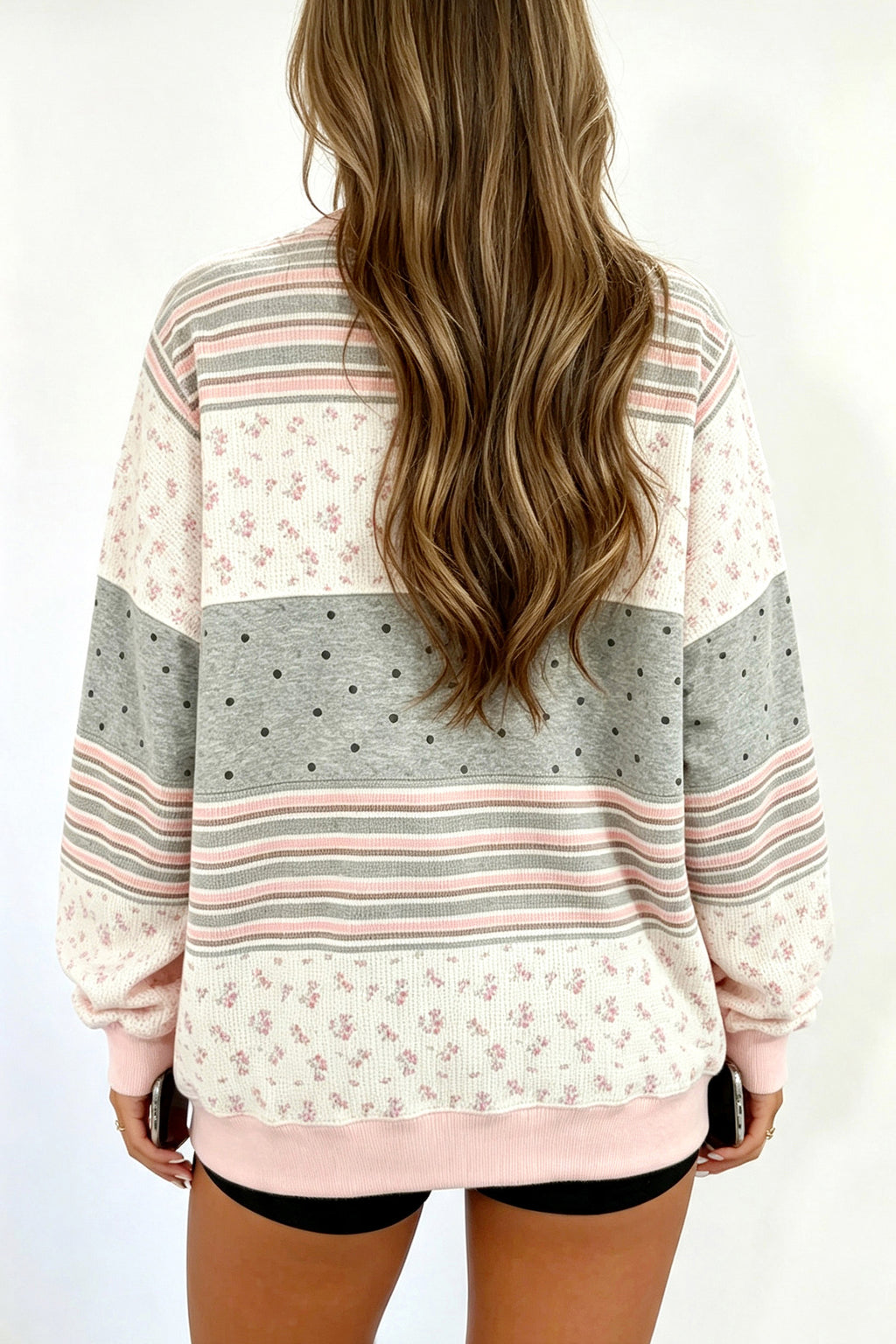 Floral Valentine Patchwork Sweatshirt