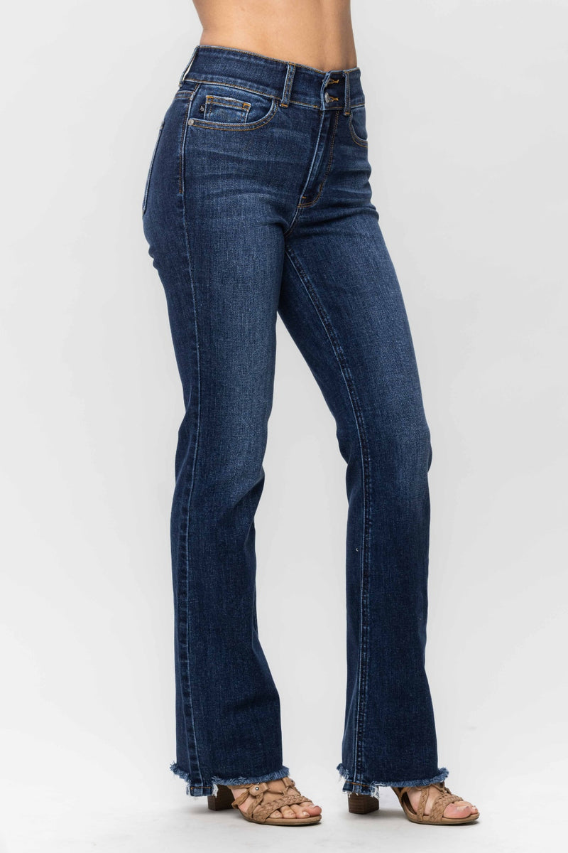 Hazel Blues® |  Judy Blue Frayed Hem Bootcut Jeans