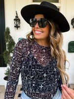 Hazel Blues® | SPOOKY HALLOWEEN MESH TOP