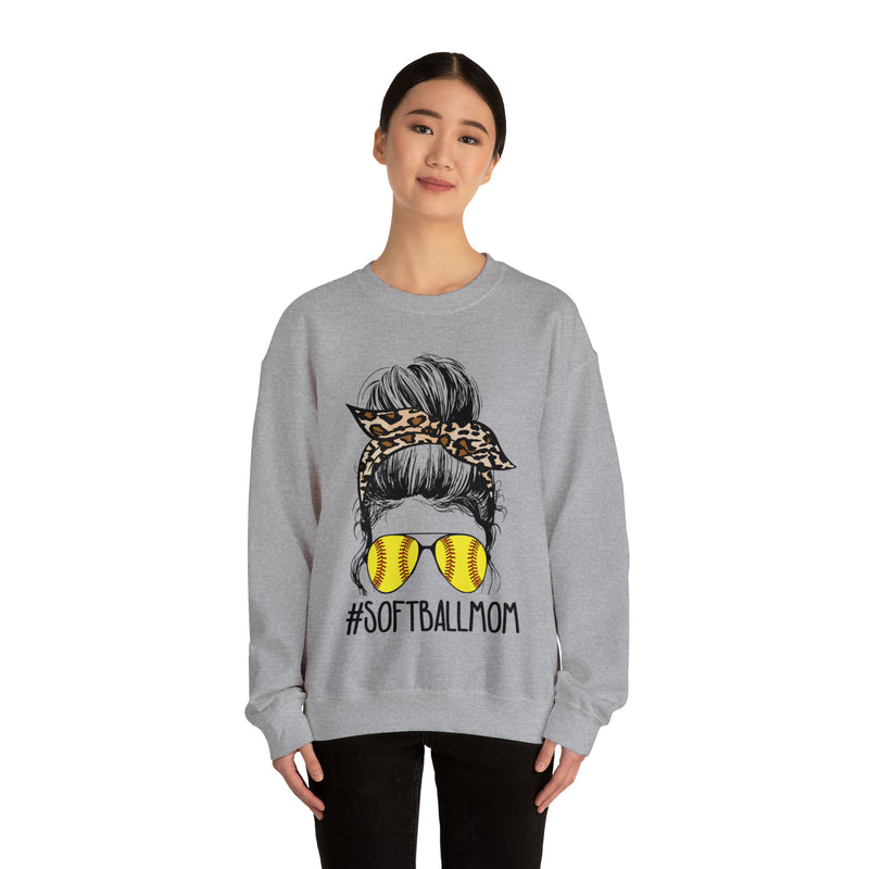 Hazel Blues® |  Softball Mom Leopard Graphic Sweatshirt