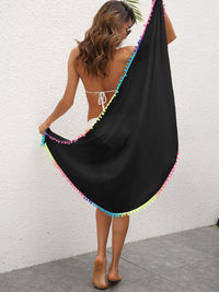 Hazel Blues® |  Rainbow Pompom Trim Swim Skirt