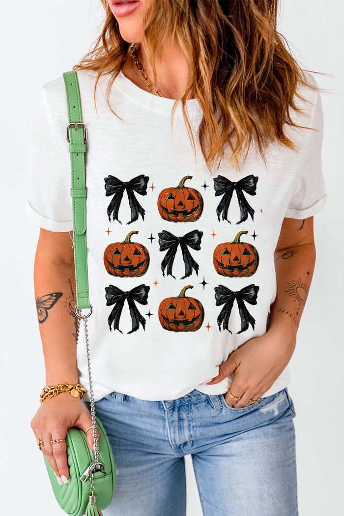 Hazel Blues® |  Pumpkin Round Neck Short Sleeve T-Shirt