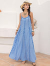 Hazel Blues® |  Frill Scoop Neck Maxi Cami Dress