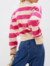 Hazel Blues® |  Striped Button Down Drop Shoulder Cardigan