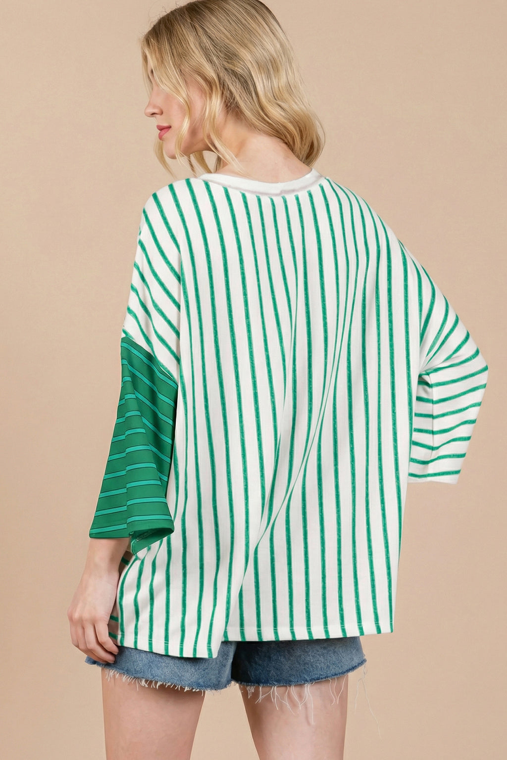 Hazel Blues® |  Stripe Right Shirt | Green Shirt