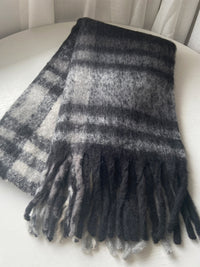 Hazel Blues® |  Fringe Plaid Polyester Scarf