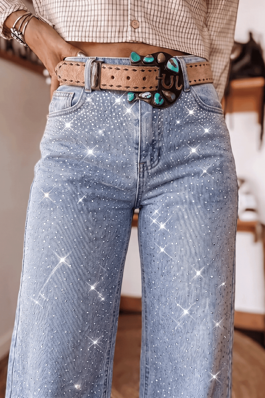 Lucy Lou Sparkle Western Jeans