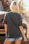 Hazel Blues® |  Carbon Grey Vintage Yall Cowboy Boots Graphic Tee