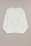 Hazel Blues® |  XOXO Round Neck Drop Shoulder Sweater
