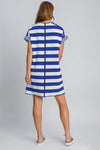 Hazel Blues® |  Umgee Peace Applique Striped Short Sleeve Mini Dress