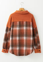 Hazel Blues® |  Plaid Button Up Long Sleeve Jacket