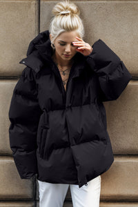 Hazel Blues® |  Pocketed Zip Up Hooded Puffer Jacket