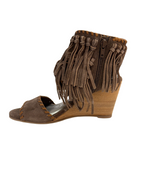 Hazel Blues® |  True Fringe Wedge in Taupe