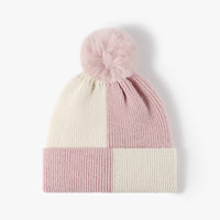 Hazel Blues® |  Color Block Knit Hat with Pom-pom