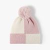 Hazel Blues® |  Color Block Knit Hat with Pom-pom