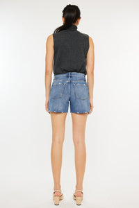 Hazel Blues® |  Kancan Distressed High Waist Denim Shorts