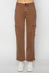 Hazel Blues® |  Risen High Rise Cargo Jeans