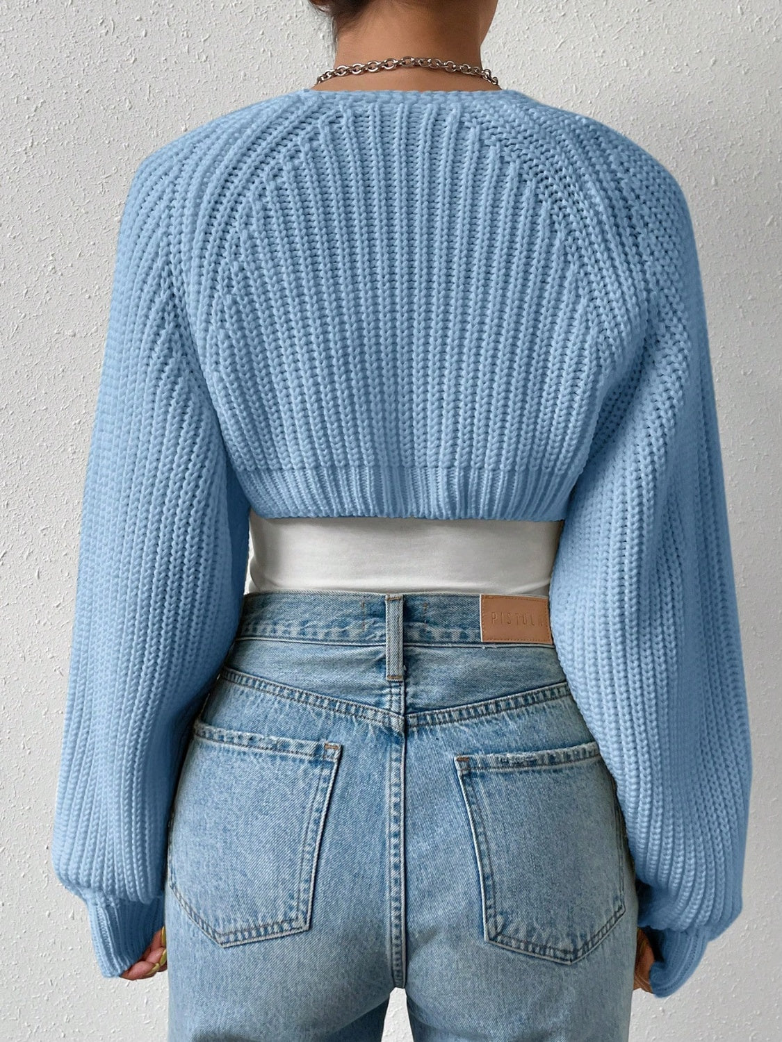 Hazel Blues® |  Honey Open Front Long Sleeve Cropped Cardigan