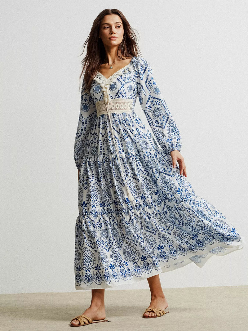 boho style midi dress Hazel Blues