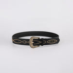 Hazel Blues® |  PU Leather Rhinestone Belt