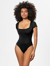 Hazel Blues® |  Square Neck Short Sleeve Bodysuit