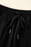 Hazel Blues® |  Black Solid Collared Sweatshirt and High Waist Pants Active Set