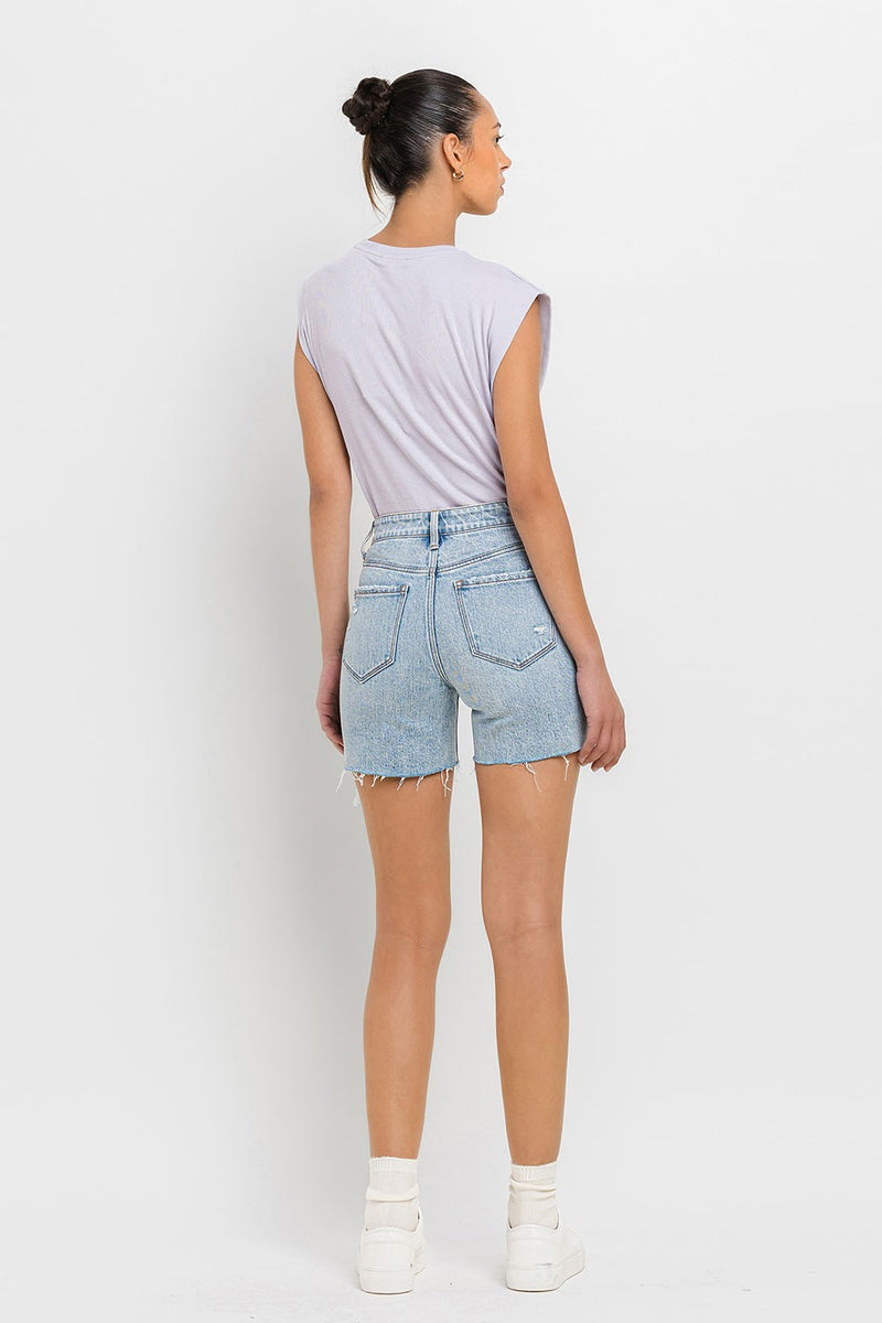 Hazel Blues® |  Vervet by Flying Monkey High Rise Denim Shorts