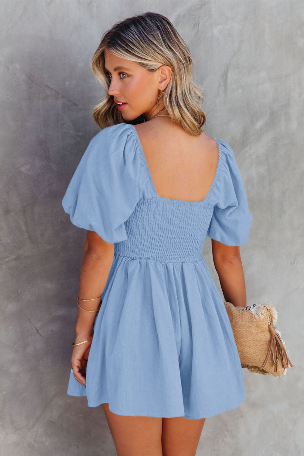 Elise Kate Sky Blue Romper