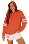 Hazel Blues® |  Evergreen Varsity Striped Detail Drop Shoulder Oversized Sweatshirt