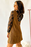 Hazel Blues® |  Beige Corduroy Sleeveless Mini Dress With Patched Pockets