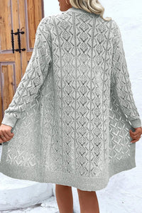 Hazel Blues® |  Openwork Button Down Long Sleeve Cardigan