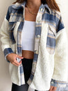 Hazel Blues® |  Fuzzy Button Up Long Sleeve Jacket