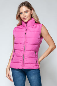 Hazel Blues® |  Snobbish Zip Up Turtleneck Vest with Pockets