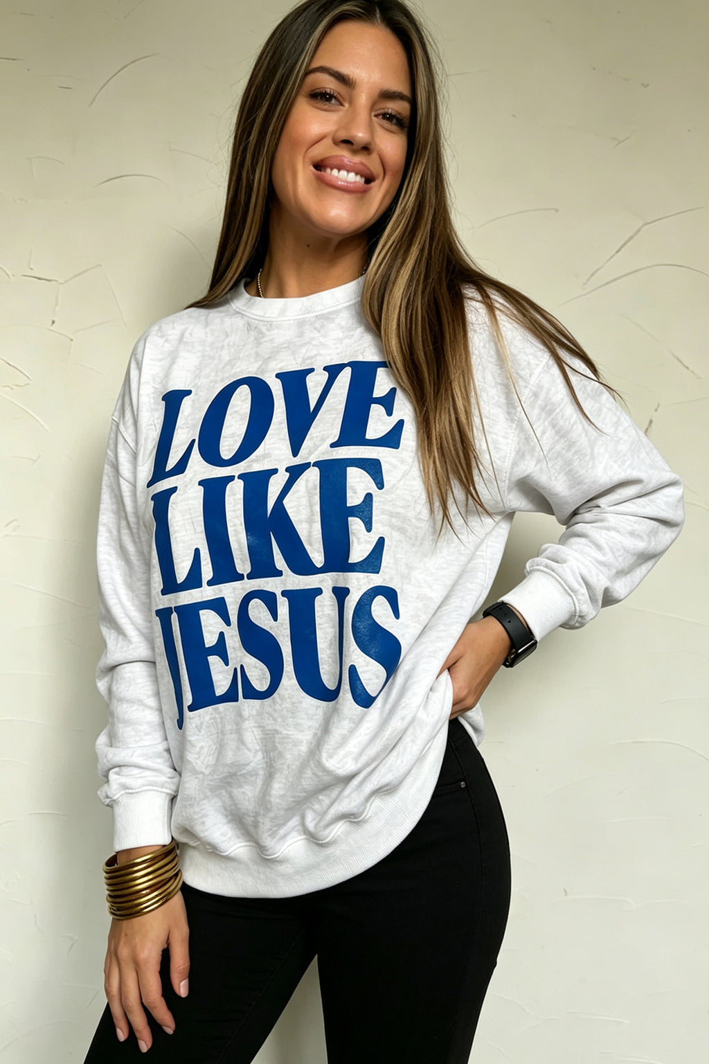 Walk by Faith LOVE LIKE JESUS Camo Sweatshirt