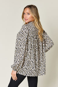 Hazel Blues® |  Double Take Leopard Long Sleeve Blouse