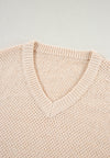 Hazel Blues® |  V-Neck Dropped Shoulder Long Sleeve Sweater