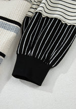Hazel Blues® |  Striped Patchwork Long Sleeve Mini Dress