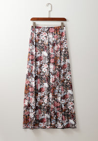 Hazel Blues® |  Floral Elastic Waist Maxi Skirt