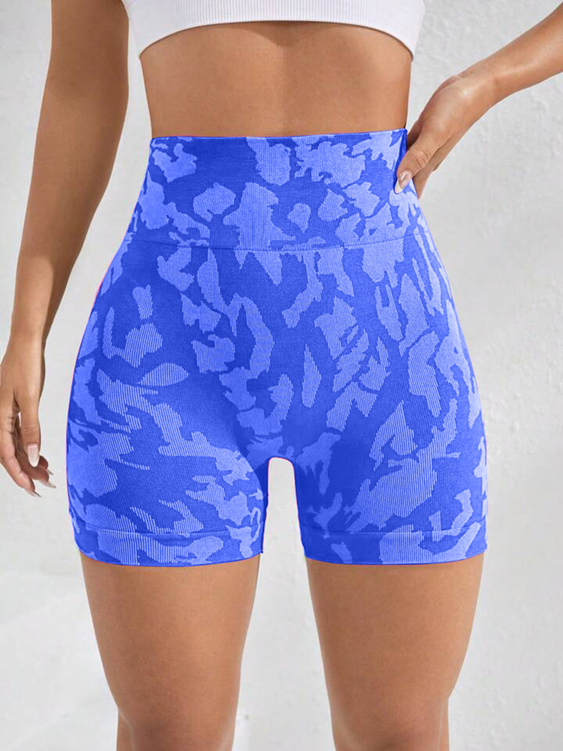 Hazel Blues® |  Printed High Waist Active Shorts