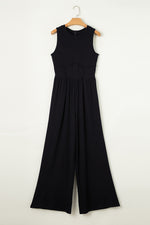 Hazel Blues® |  Round Neck Sleeveless Jumpsuit