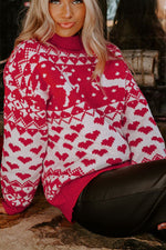 Hazel Blues® |  Christmas Element Turtleneck Long Sleeve Sweater