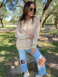 Hazel Blues® |  Best Selling Elliott Exposed Seam Sweatshirt in Five Colors