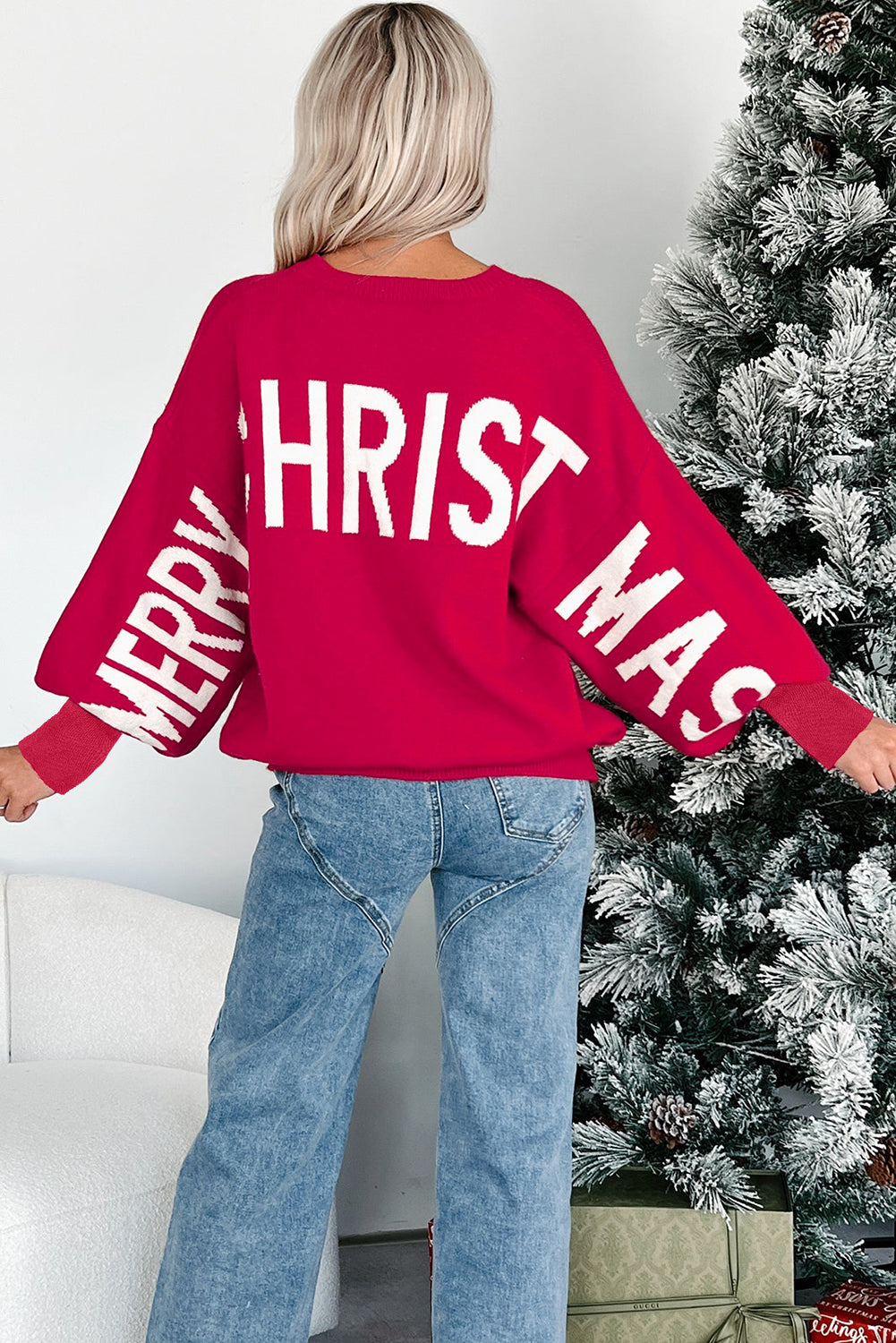 Christmas Magic Sweater — Fiery Red